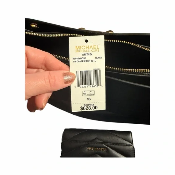 Michael Kors Whitney Quilted Tote & Wallet Set – Luxury Designer Bag - Picture 8 of 14